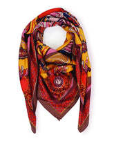 Paisley Satin Square Scarf Foxyavenue UK